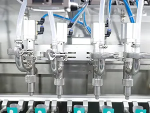 Servo Driven Rollstock Stand-Up Pouch Packaging Machine, 4-Nozzle Filling
