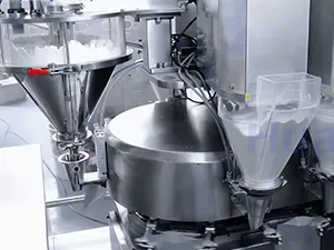 Servo Driven Rollstock Zipper Pouch Packaging Machine, 2-Nozzle Filling
