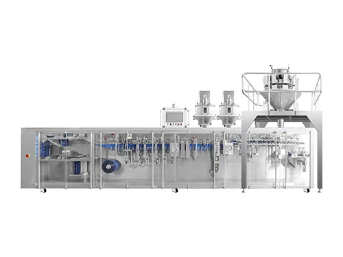 Servo Driven Rollstock Stand-Up Pouch Packaging Machine (4-Nozzle Filling)